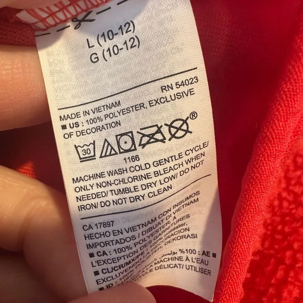 Old Navy Sherpa Jacket Orange Girls Size L 10/12